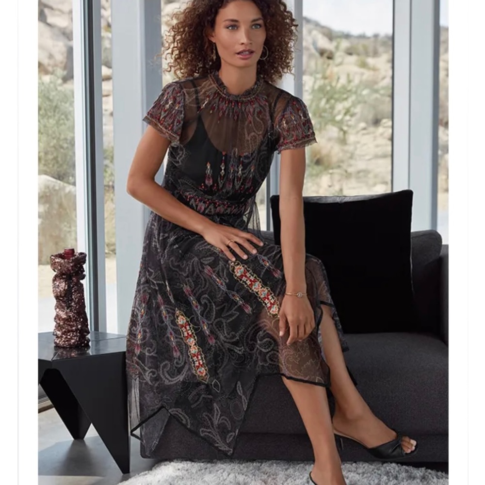 Johnny Was NWT Leticia Mesh dress